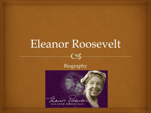 Eleanor Roosevelt - ELED3140Spring2014
