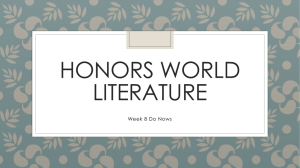 HWLit.Week8.DNs - Honors World Literature