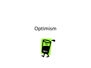 Optimism - PSYC DWEEB
