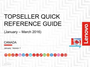 the topseller quick reference guide - Canada