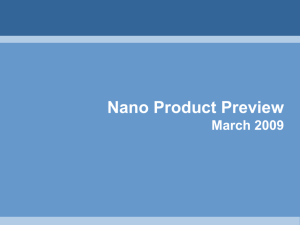 nano product preview: a presentation