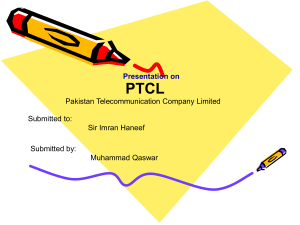 Qaswar' presentation on PTCL