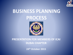 Business Planning Process by CA. T.P. Anand