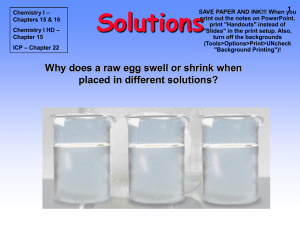 Solutions - Chemistry Geek