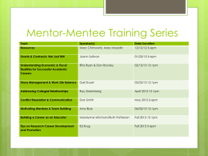 Mentor-Mentee Training Series