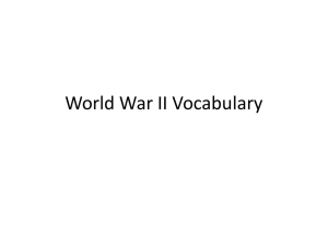 World War II Vocabulary - McKinney ISD Staff Sites
