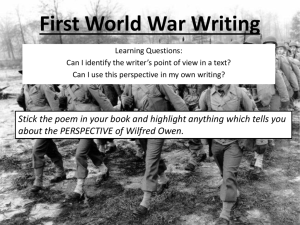 First World War Writing