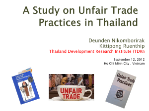 Deunden Nikomborirak_ A Study on Unfair Trade Practices in