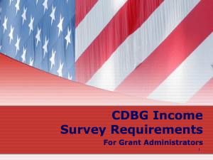 Income Survey Requirements