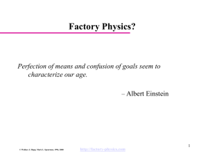 Factory Physics?