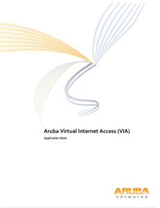 VIA - Aruba Networks