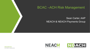BCAC –ACH Risk Management - bcac