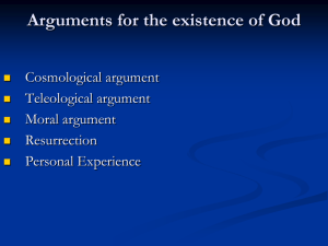 The Case For the Existence of God