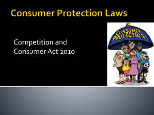 Presentation 6 - Australian Consumer Law