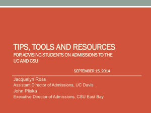 Advising Students - Tips, Tools and Resources