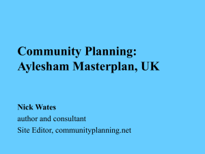 Community Planning: Aylesham Masterplan, UK