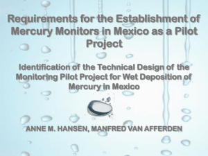 Requirements for the Establishment of Mercury Monitors in Mexico