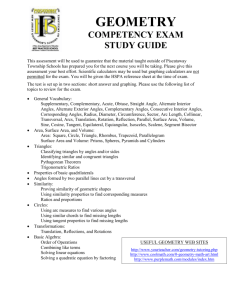 Geometry competency exam Study Guide