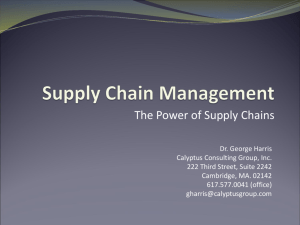 Supply Chain Management - National Contract Management