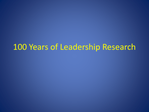 100 Years of Leadership Research