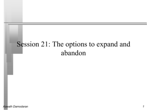 Session 20: The options to expand and abandon