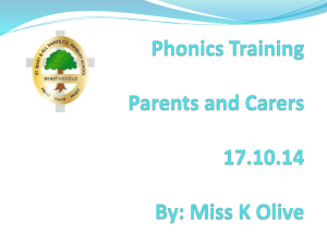 Parent Phonics Training Presentation