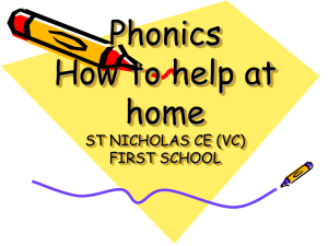 Phonic Meeting Information - St Nicholas C of E (VC) First School