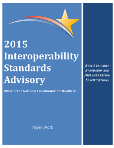 2015 Interoperability Standards Advisory