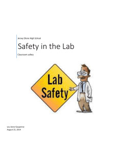 Safety in the Lab - Jersey Shore Area School District