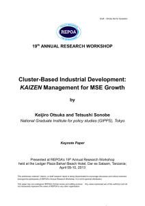 Cluster-Based Industrial Development: KAIZEN