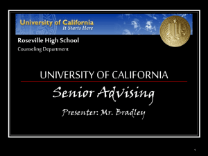 University of California Presentation