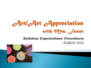 Art/Art Appreciation with Mrs. Faust