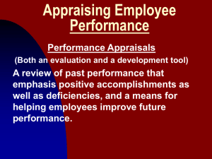 Appraising Employee Performance