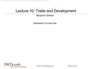 Lecture 10: Trade and Development