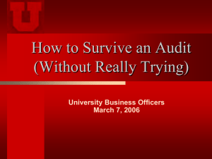 How to Survive an Audit (Without Really Trying)