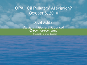 OPA: Oil Polluters' Alleviation? - Environmental & Natural Resources