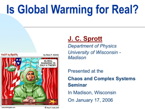Global Warming - University of Wisconsin