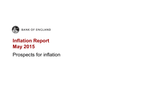 Bank of England Inflation Report May 2015 Prospects for inflation