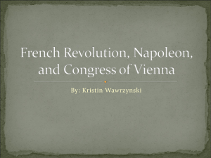 French Revolution, Napoleon, and Congress of Vienna