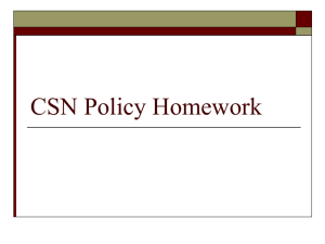 CCSN Policy Homework