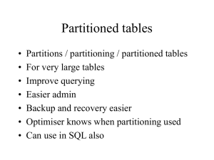 Partitioning in Databases