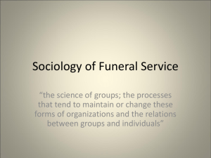 Sociology of Funeral Service