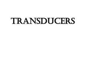 Transducer (ppt) - The Toppers Way