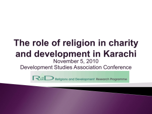 *Faith-based Organisations*, Religious Identity and Development in