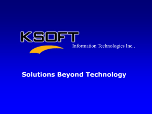 PPT Presentation - K-Soft Information Technologies
