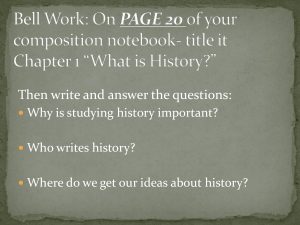 What is History? - OCPS TeacherPress