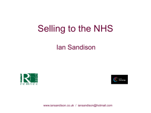 Selling to the NHS