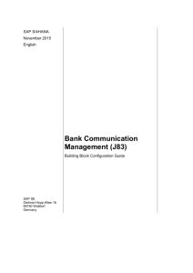 Bank Communication Management: Configuration Guide