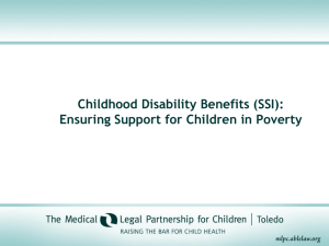 Childhood Disability Benefits (SSI)