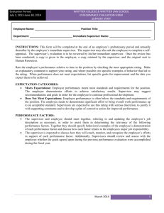Whittier College & Whittier Law School Performance evaluation form